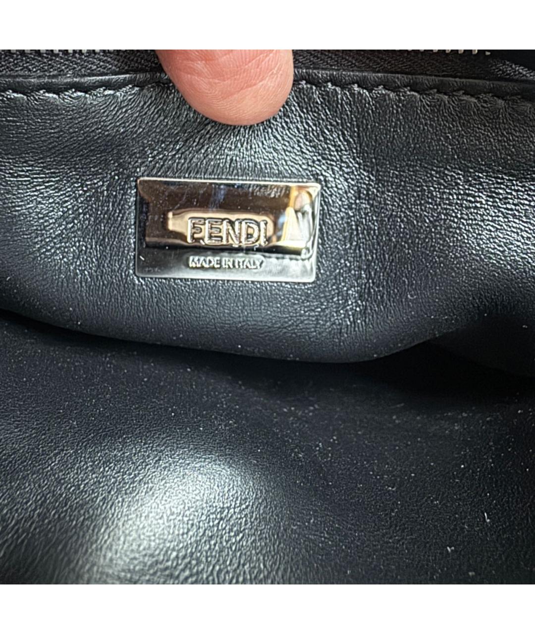 FENDI Сумка с короткими ручками из кожи крокодила, фото 8