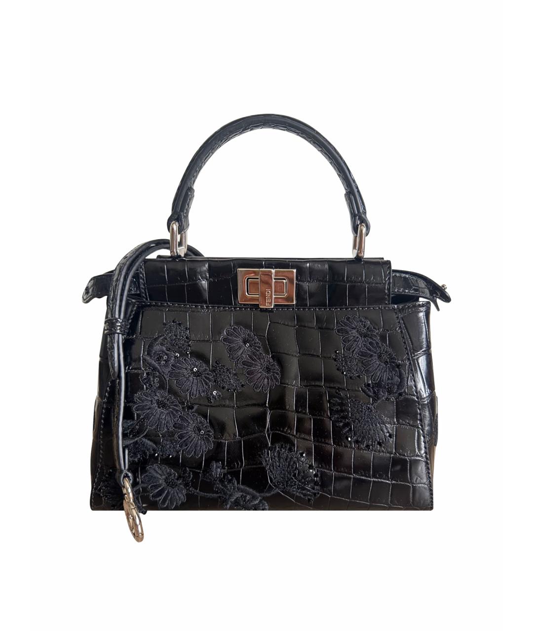 FENDI Сумка с короткими ручками из кожи крокодила, фото 1