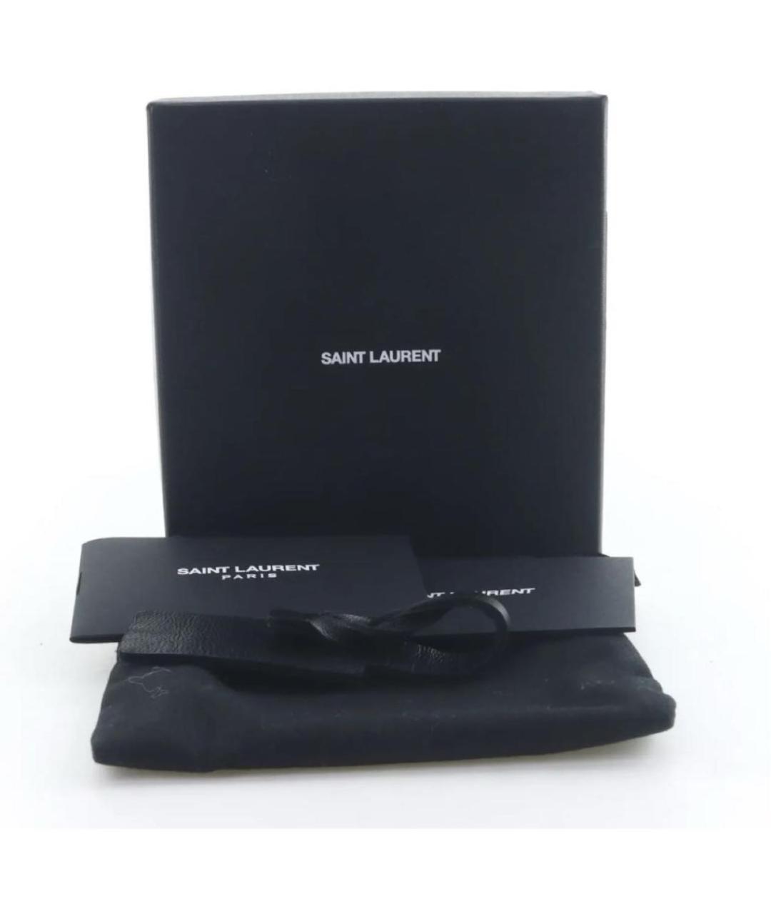 SAINT LAURENT Черный браслет, фото 5