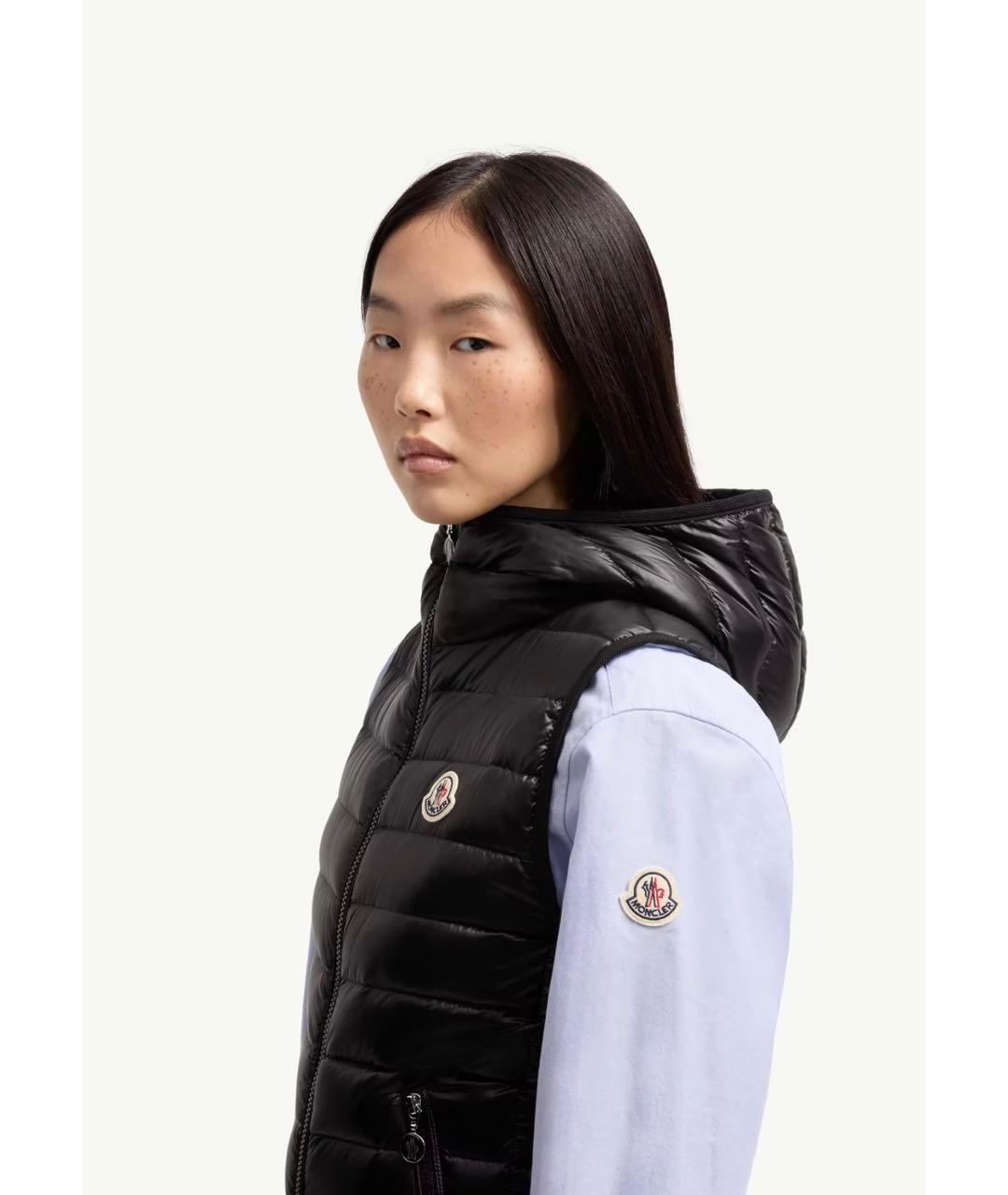 MONCLER Черный жилет, фото 3
