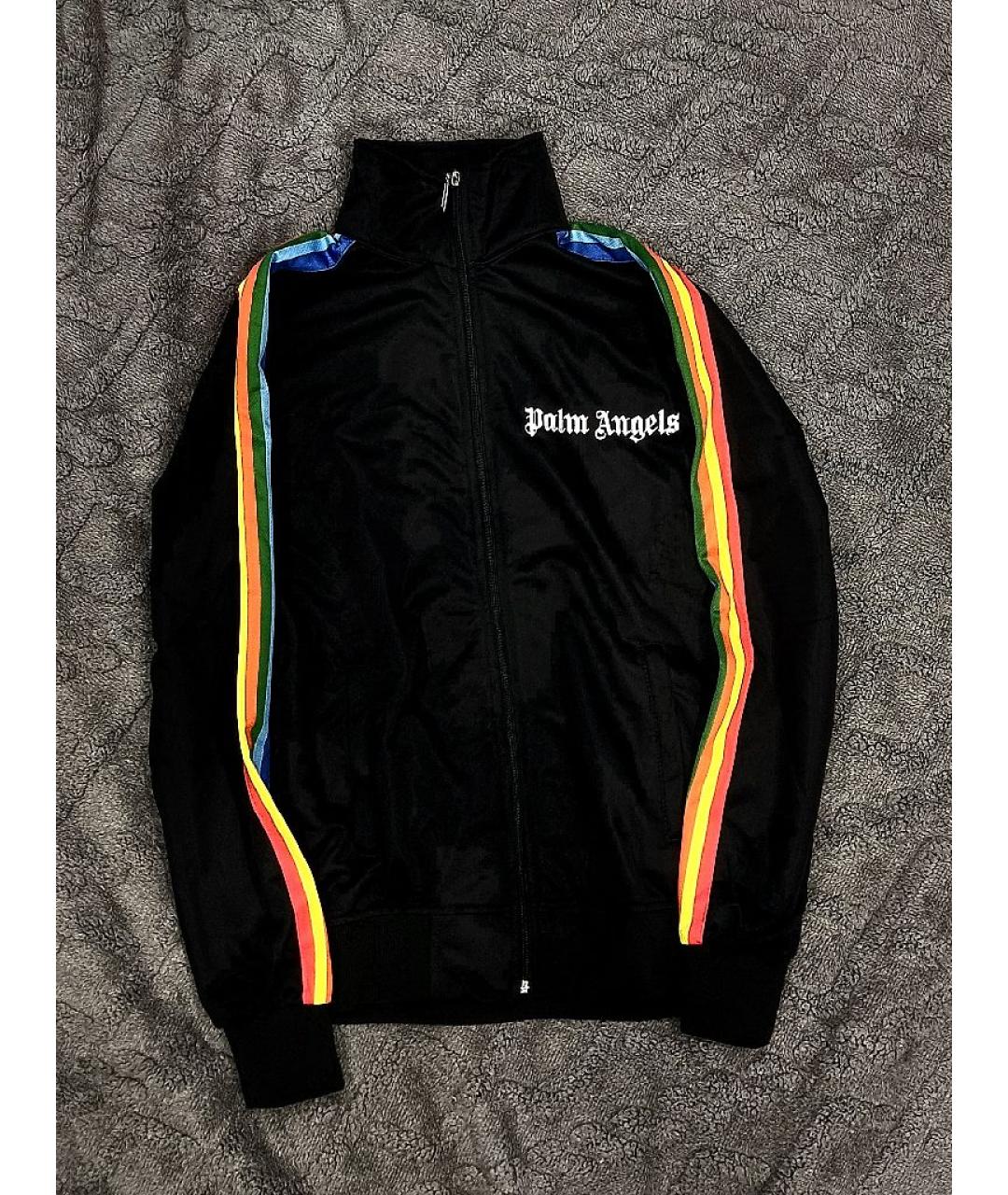 PALM ANGELS Черная хлопковая спортивная куртка, фото 6