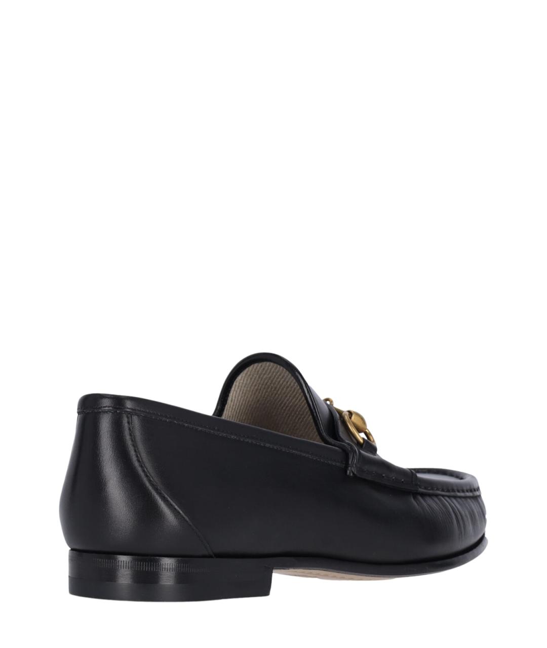 GUCCI Черные кожаные лоферы, фото 4