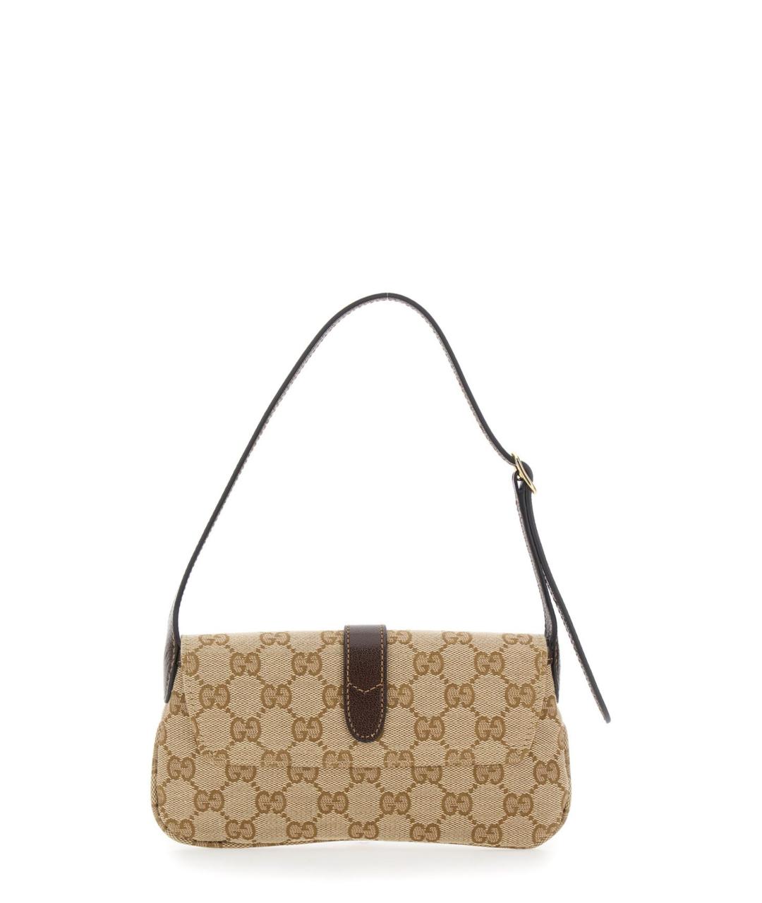 GUCCI Бежевая сумка через плечо из канвы, фото 3