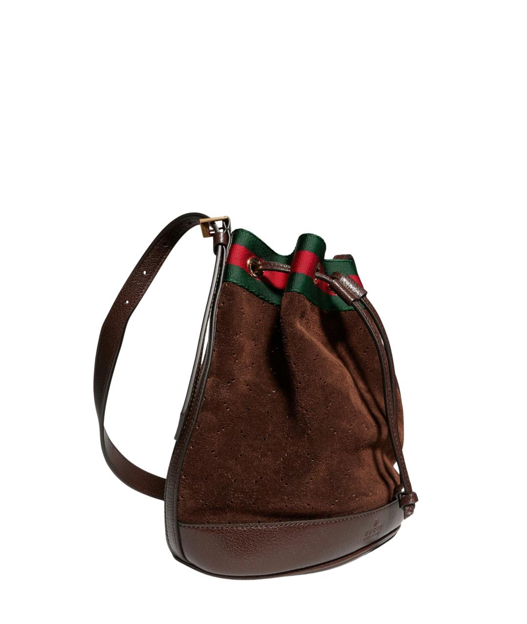 GUCCI Коричневая замшевая сумка через плечо, фото 2