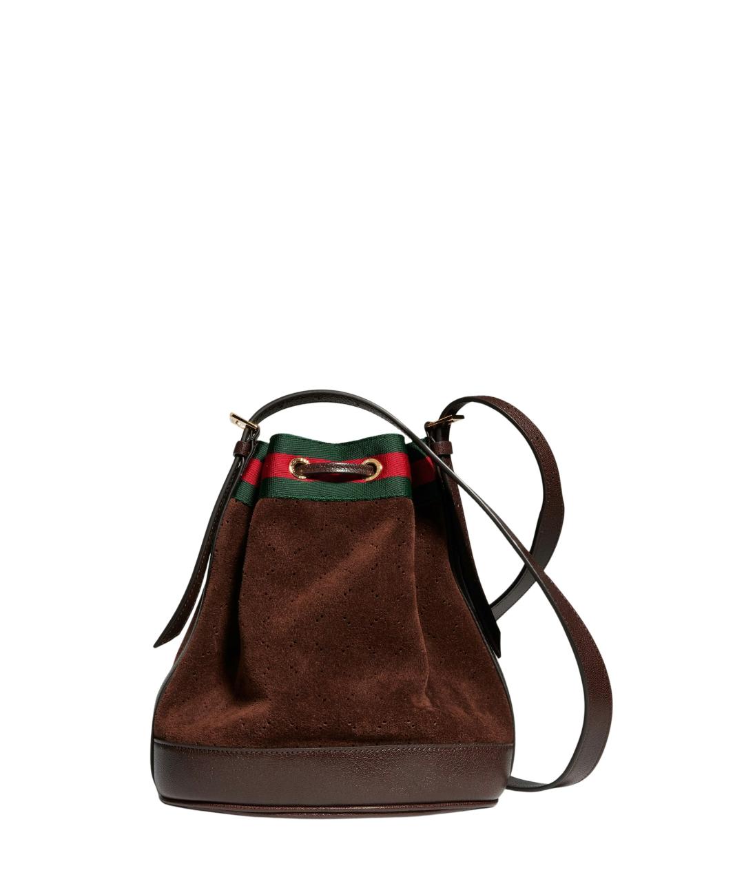 GUCCI Коричневая замшевая сумка через плечо, фото 3
