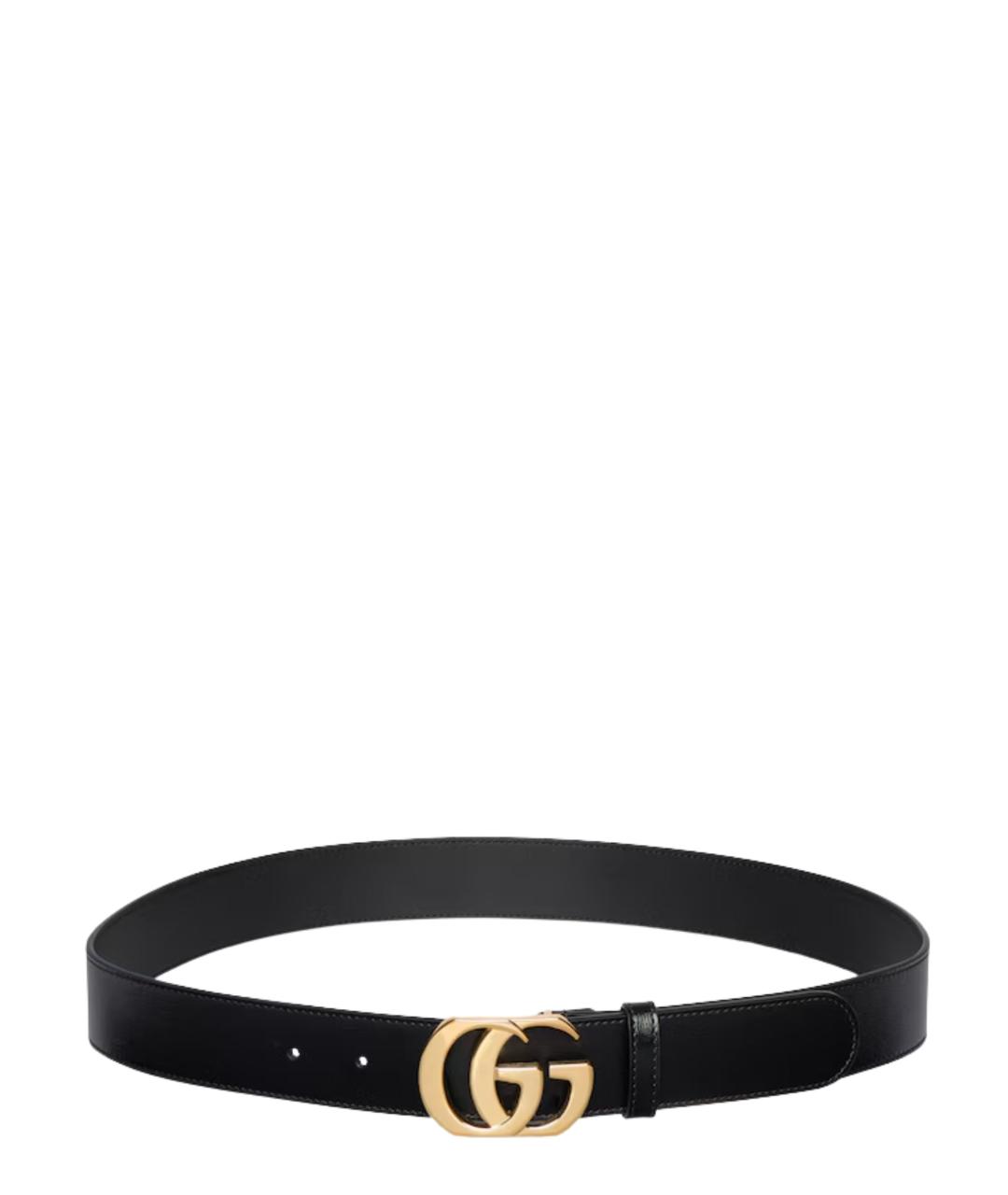 GUCCI Черный кожаный ремень, фото 1