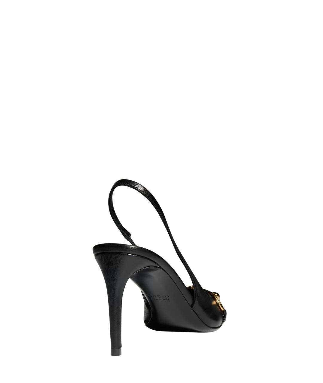 GUCCI Черные кожаные туфли, фото 3