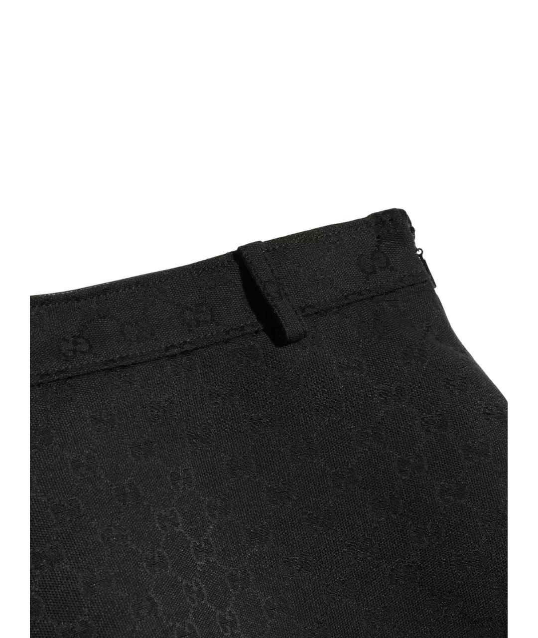 GUCCI Черная хлопковая юбка мини, фото 3