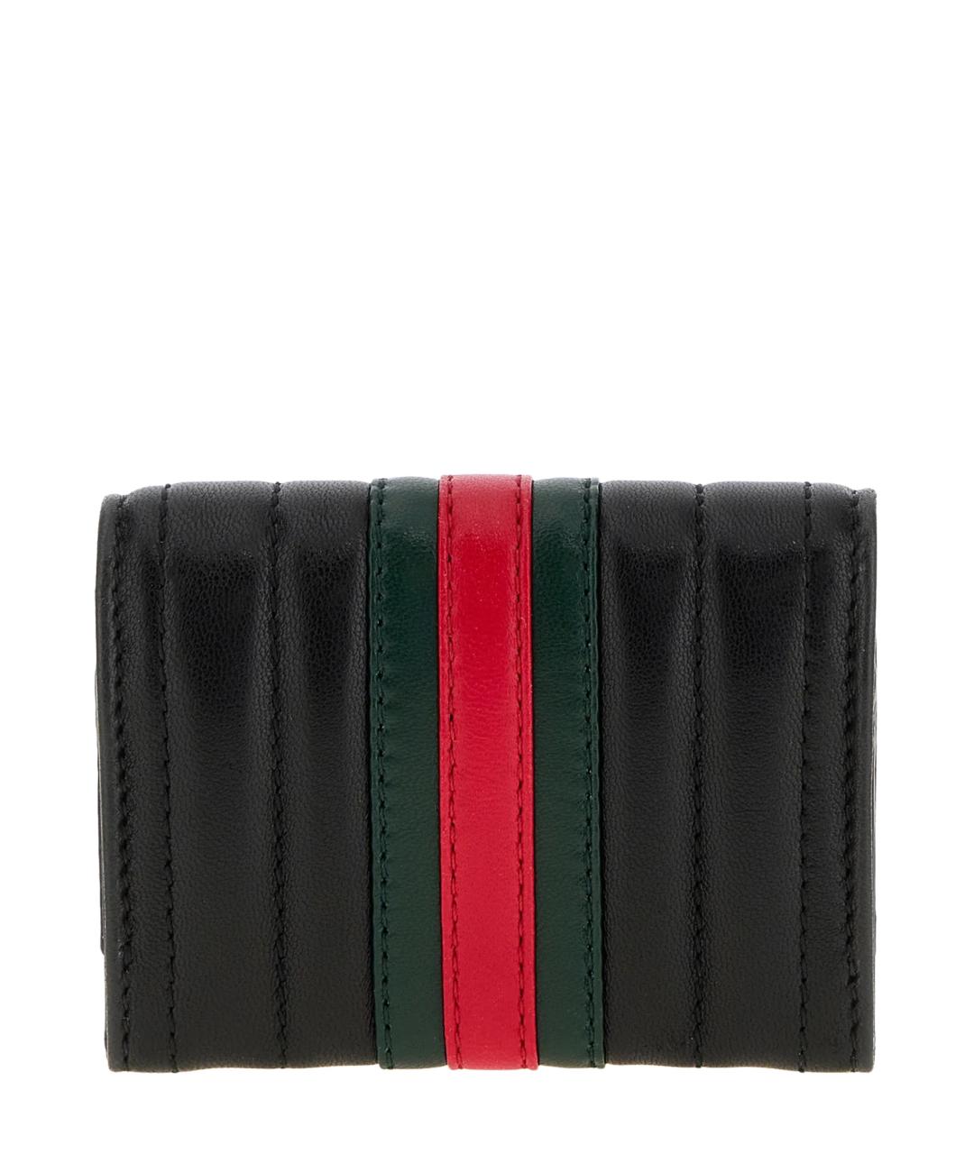 GUCCI Черный кожаный кошелек, фото 3