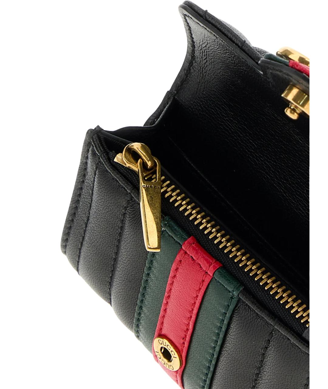 GUCCI Черный кожаный кошелек, фото 4