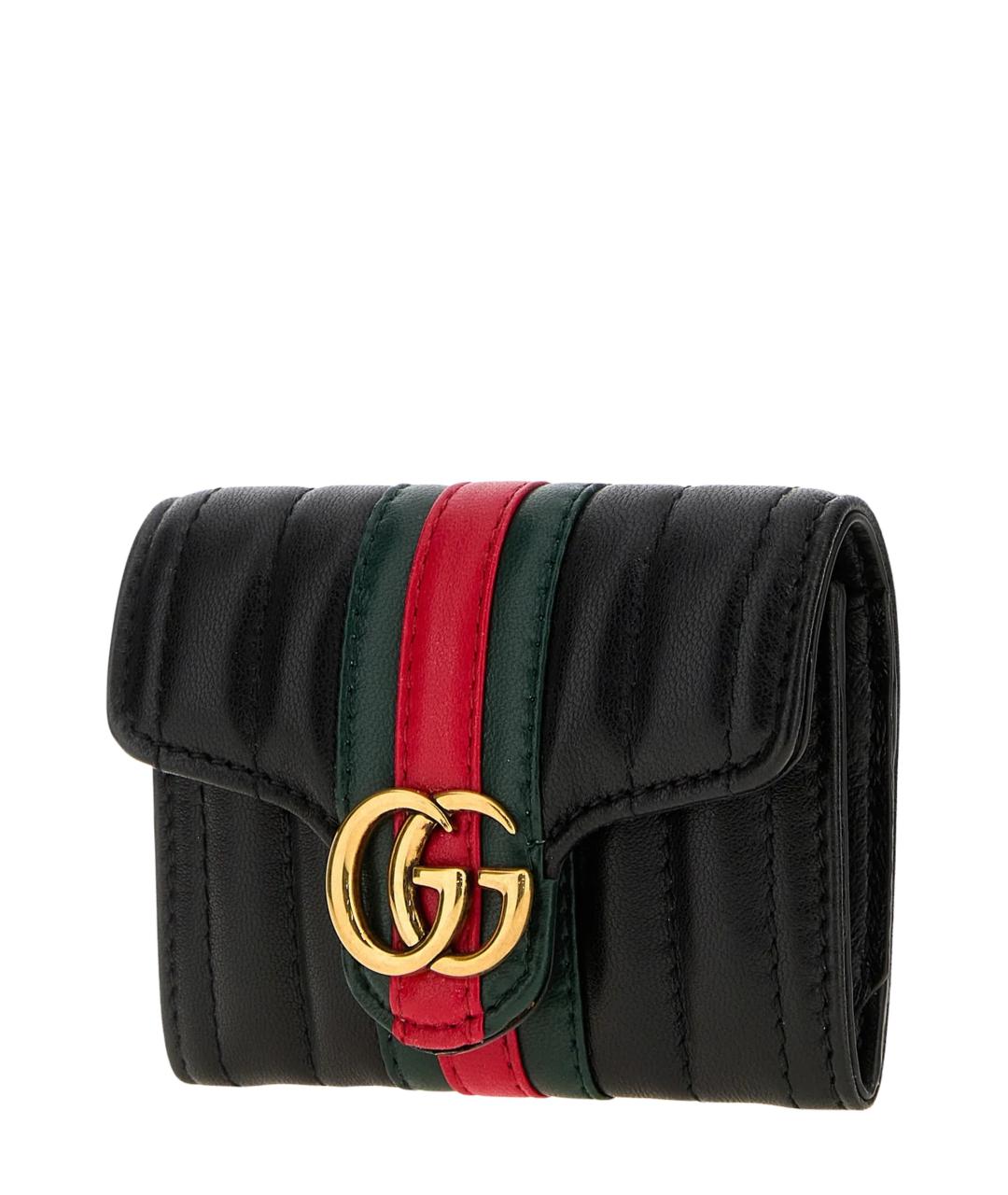 GUCCI Черный кожаный кошелек, фото 2