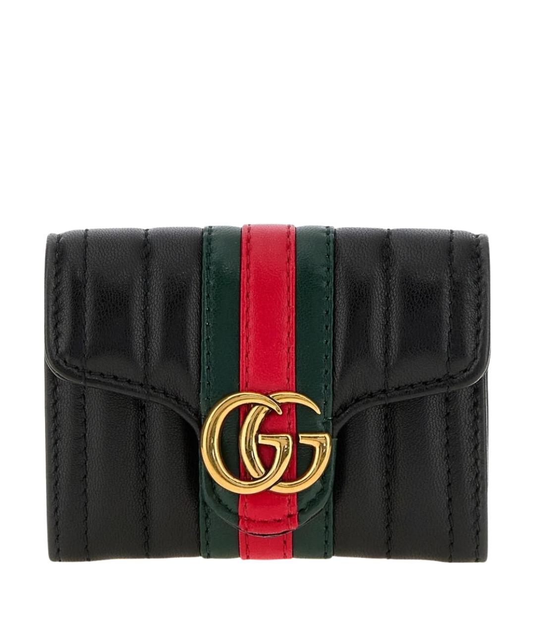 GUCCI Черный кожаный кошелек, фото 1