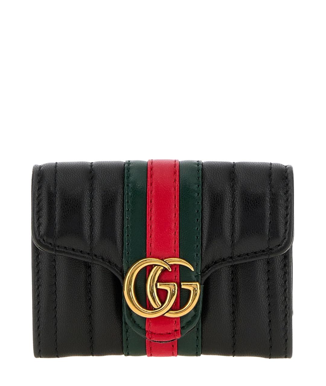 GUCCI Черный кожаный кошелек, фото 5