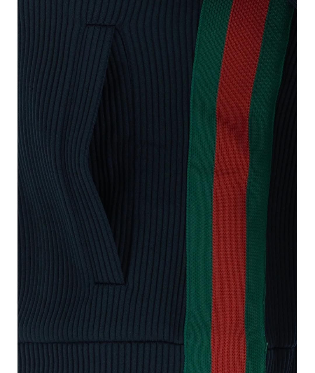 GUCCI Темно-синий хлопковый кардиган, фото 3
