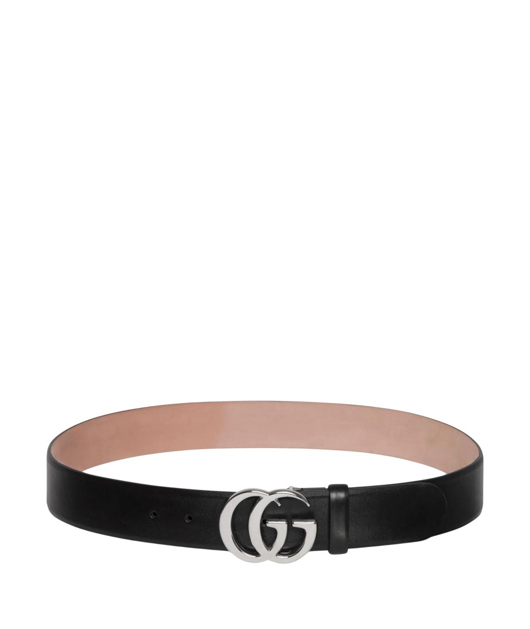 GUCCI Черный кожаный ремень, фото 1