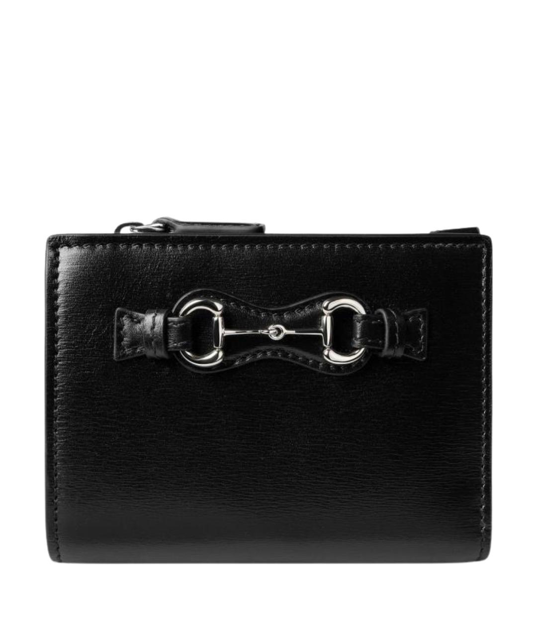 GUCCI Черный кожаный кошелек, фото 1