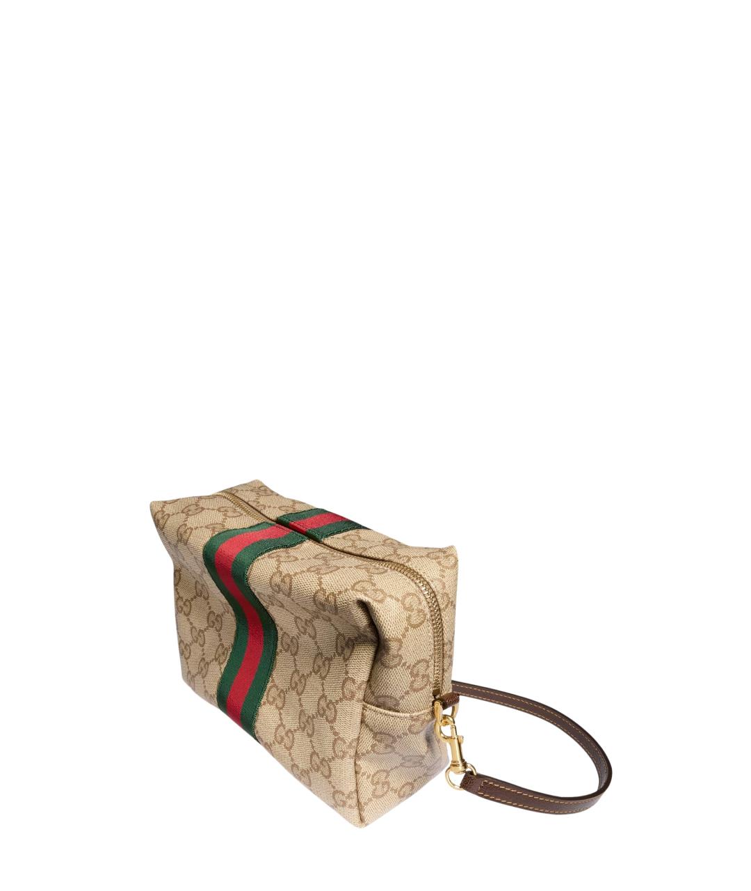 GUCCI Бежевая сумка через плечо из канвы, фото 2