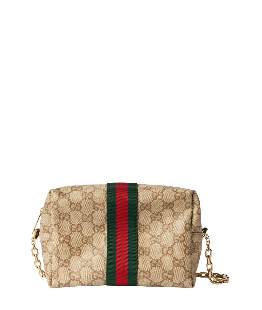 GUCCI Бежевая сумка через плечо из канвы, фото 6