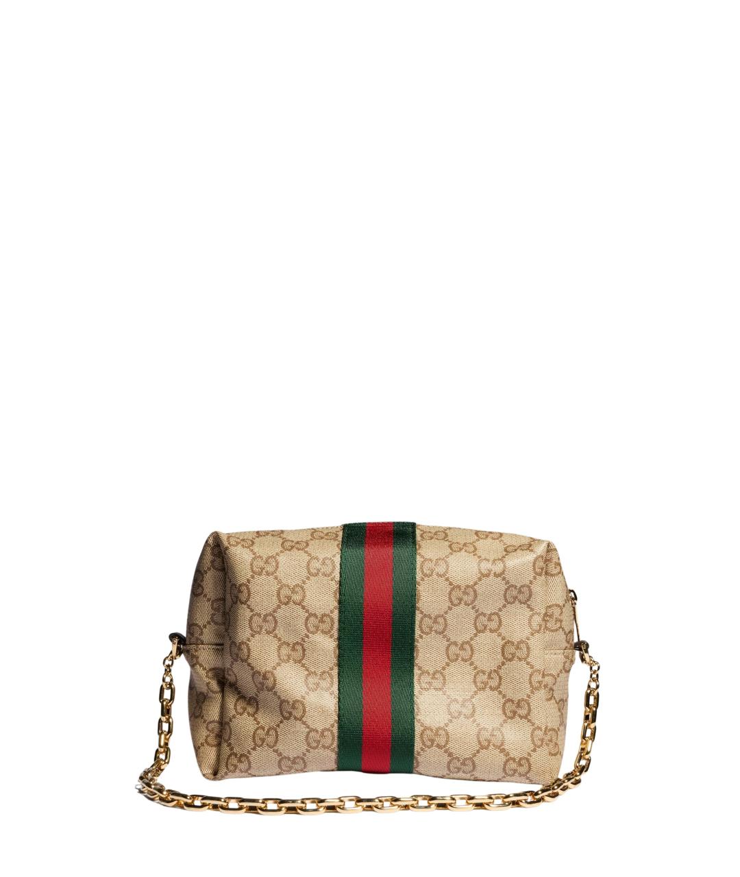 GUCCI Бежевая сумка через плечо из канвы, фото 3