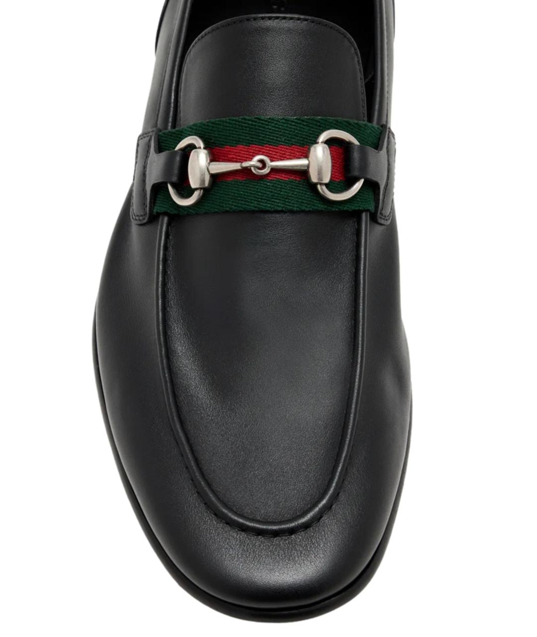 GUCCI Черные кожаные лоферы, фото 4