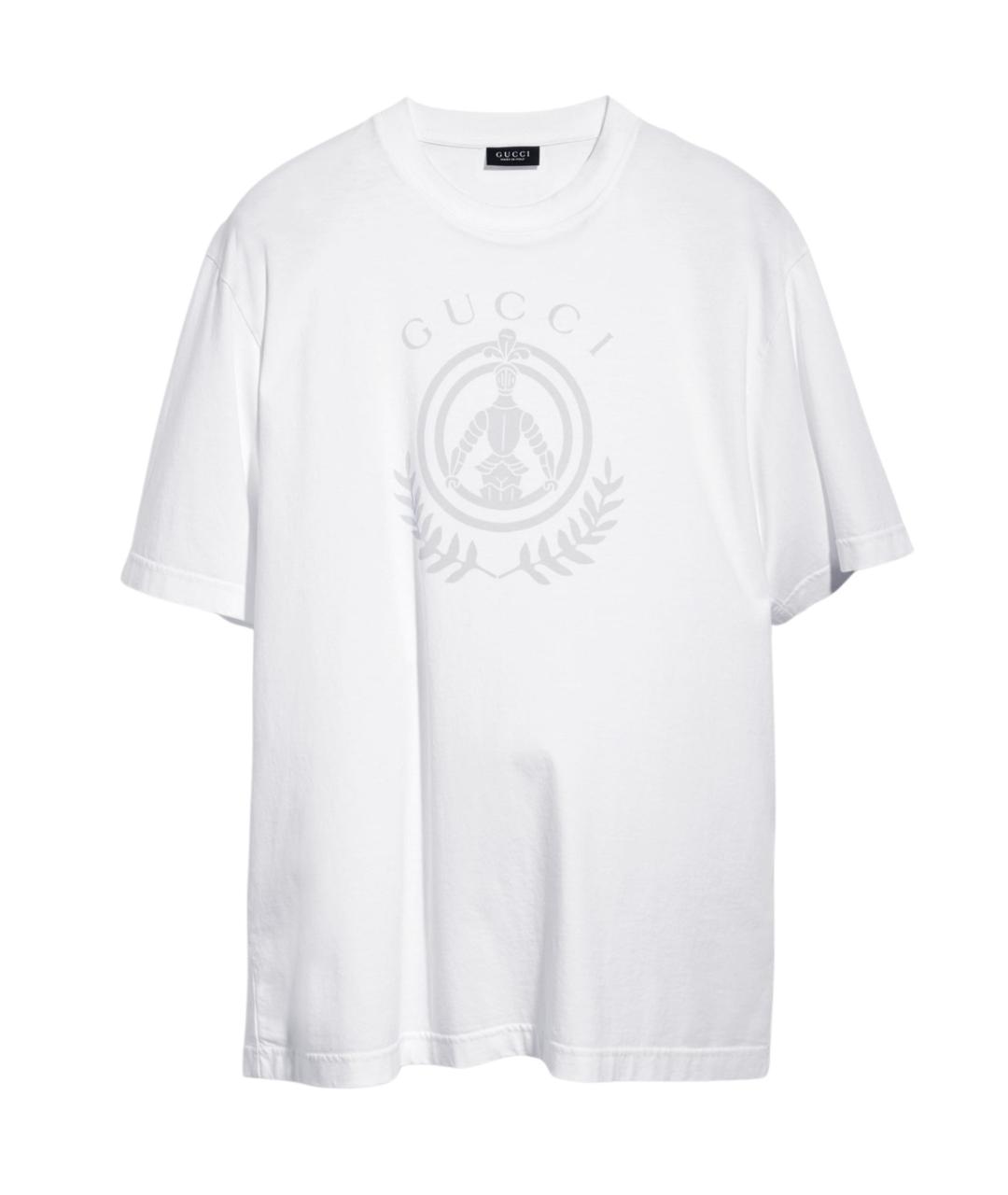 GUCCI Белая хлопковая футболка, фото 1