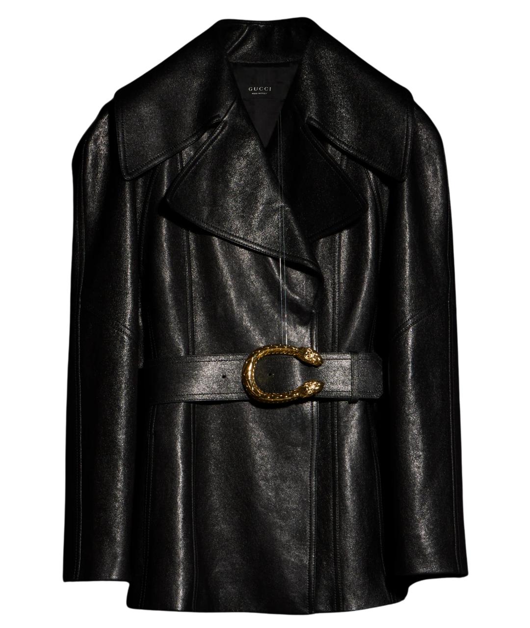 GUCCI Черная кожаная куртка, фото 1