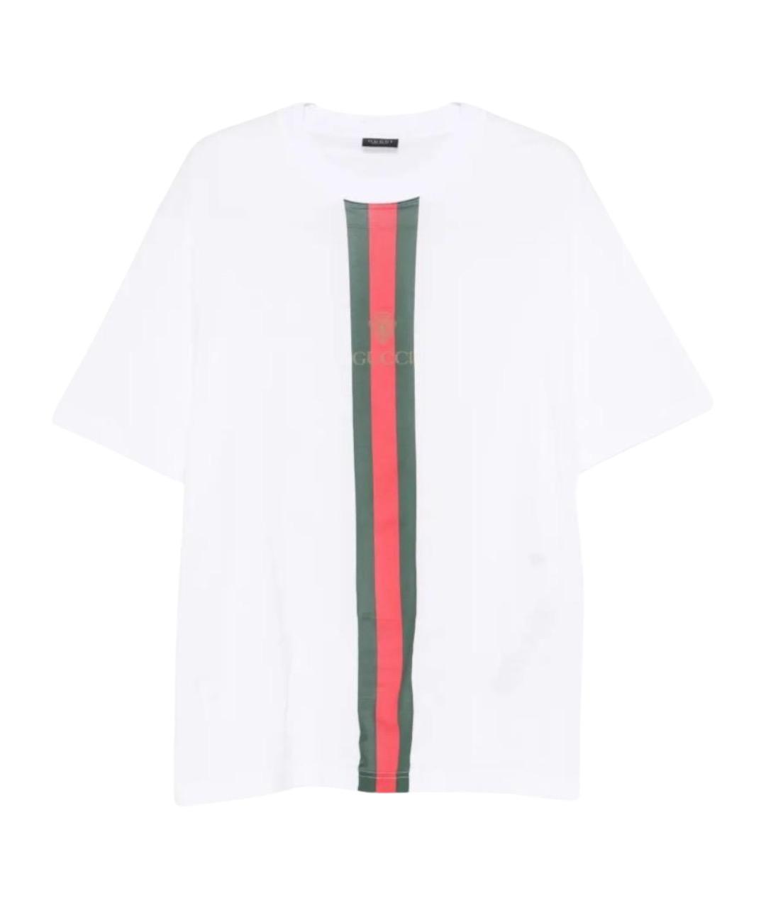GUCCI Белая хлопковая футболка, фото 1