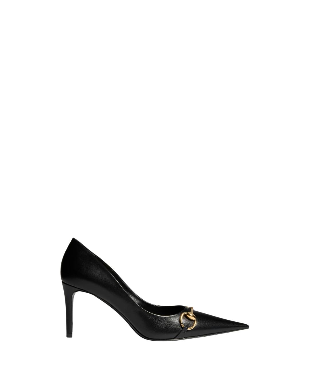 GUCCI Черные кожаные туфли, фото 5