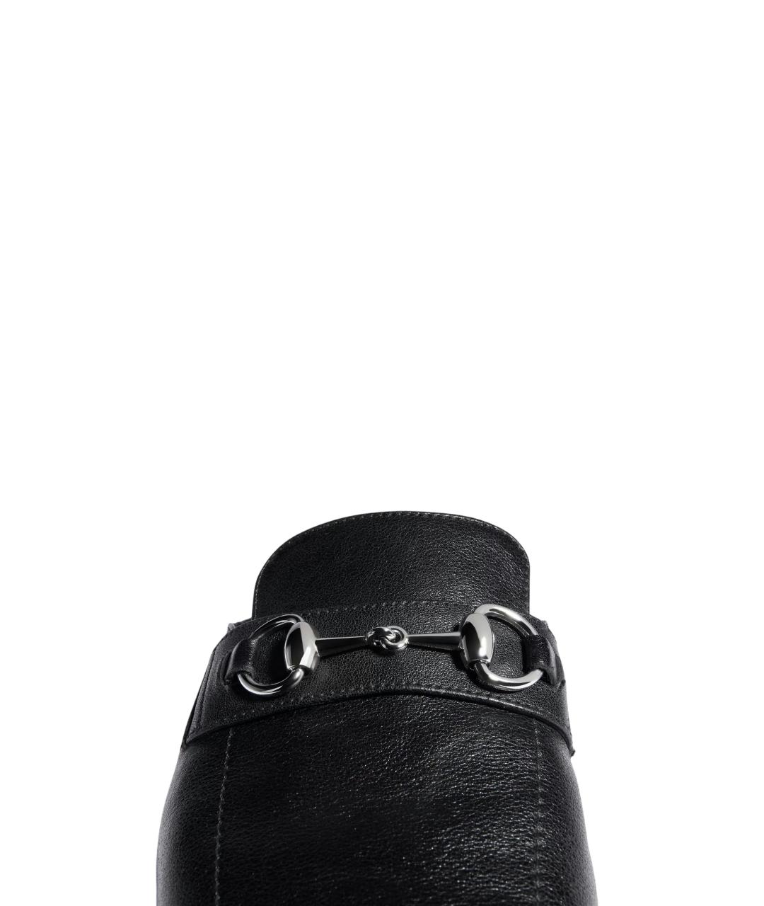 GUCCI Черные кожаные мюли, фото 5