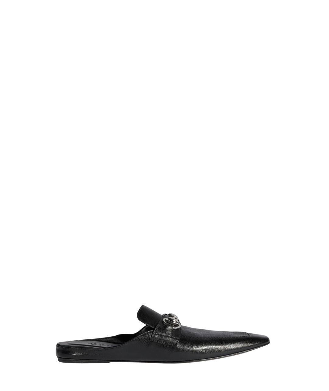 GUCCI Черные кожаные мюли, фото 6