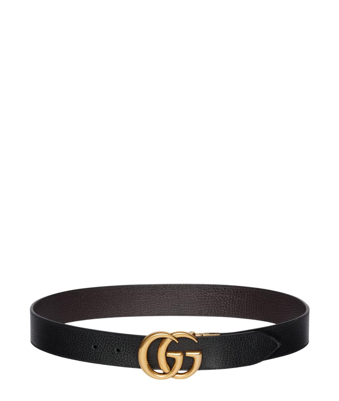 GUCCI Черный кожаный ремень, фото 1