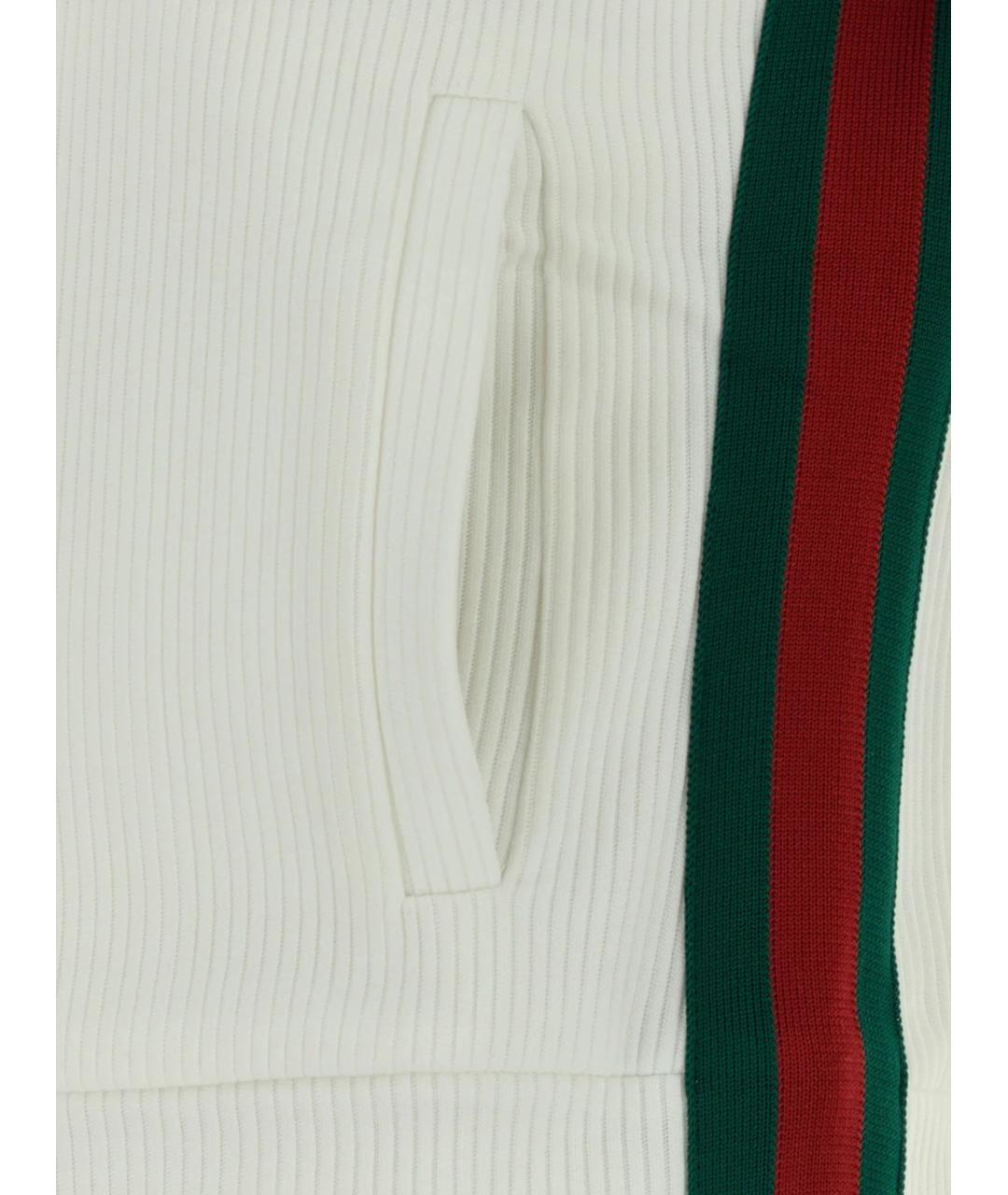 GUCCI Белый хлопковый кардиган, фото 3