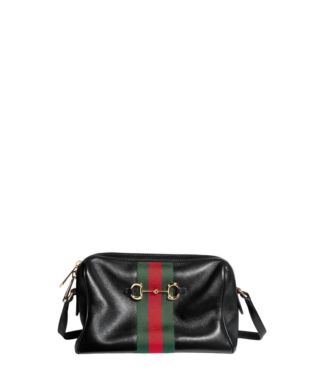 GUCCI Черная кожаная сумка через плечо, фото 6