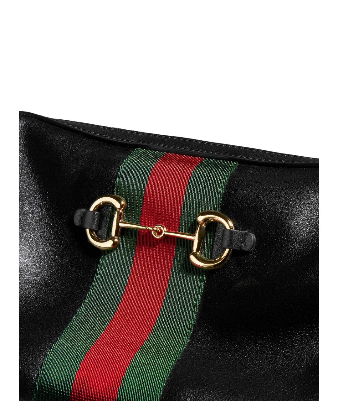 GUCCI Черная кожаная сумка через плечо, фото 5