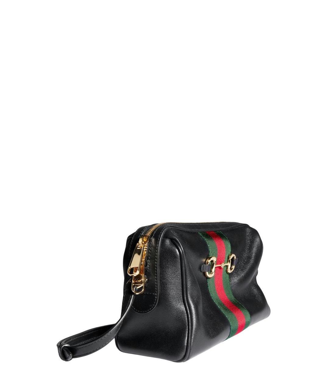 GUCCI Черная кожаная сумка через плечо, фото 2