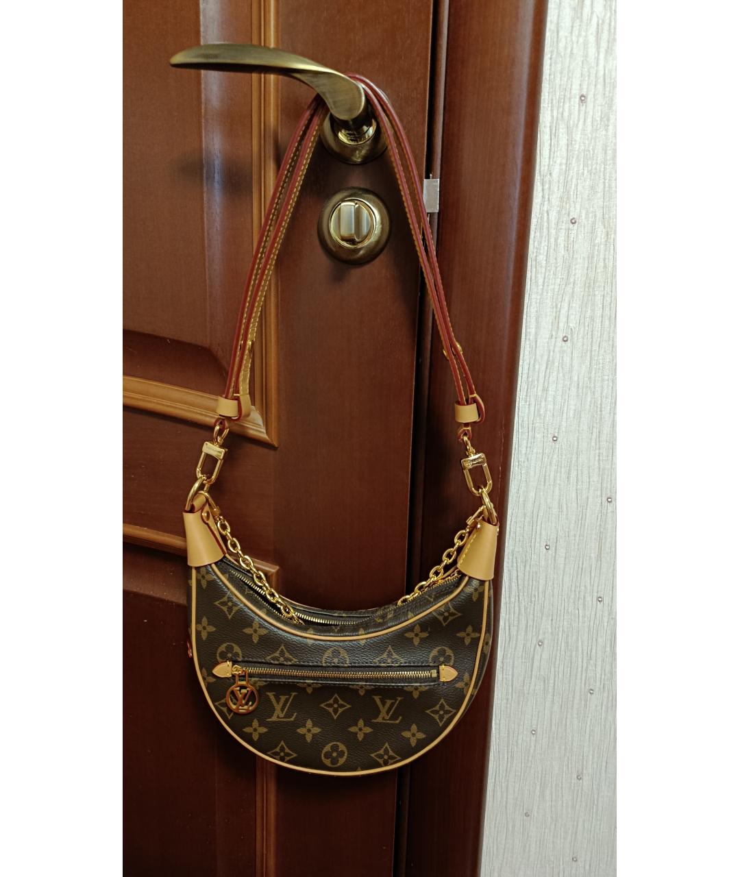 LOUIS VUITTON Коричневая сумка через плечо из канвы, фото 8