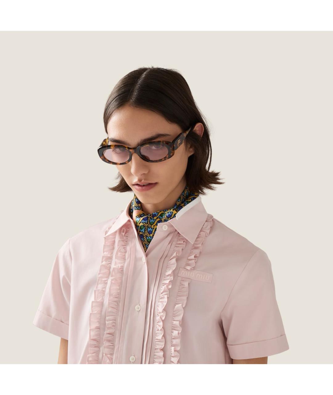 MIU MIU Коричневые солнцезащитные очки, фото 2