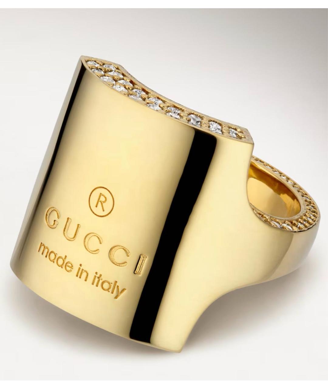 GUCCI Золотое латунное кольцо, фото 8