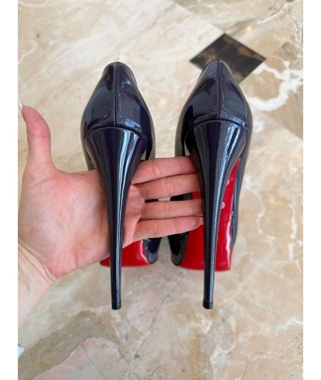 CHRISTIAN LOUBOUTIN Фиолетовые туфли из лакированной кожи, фото 4
