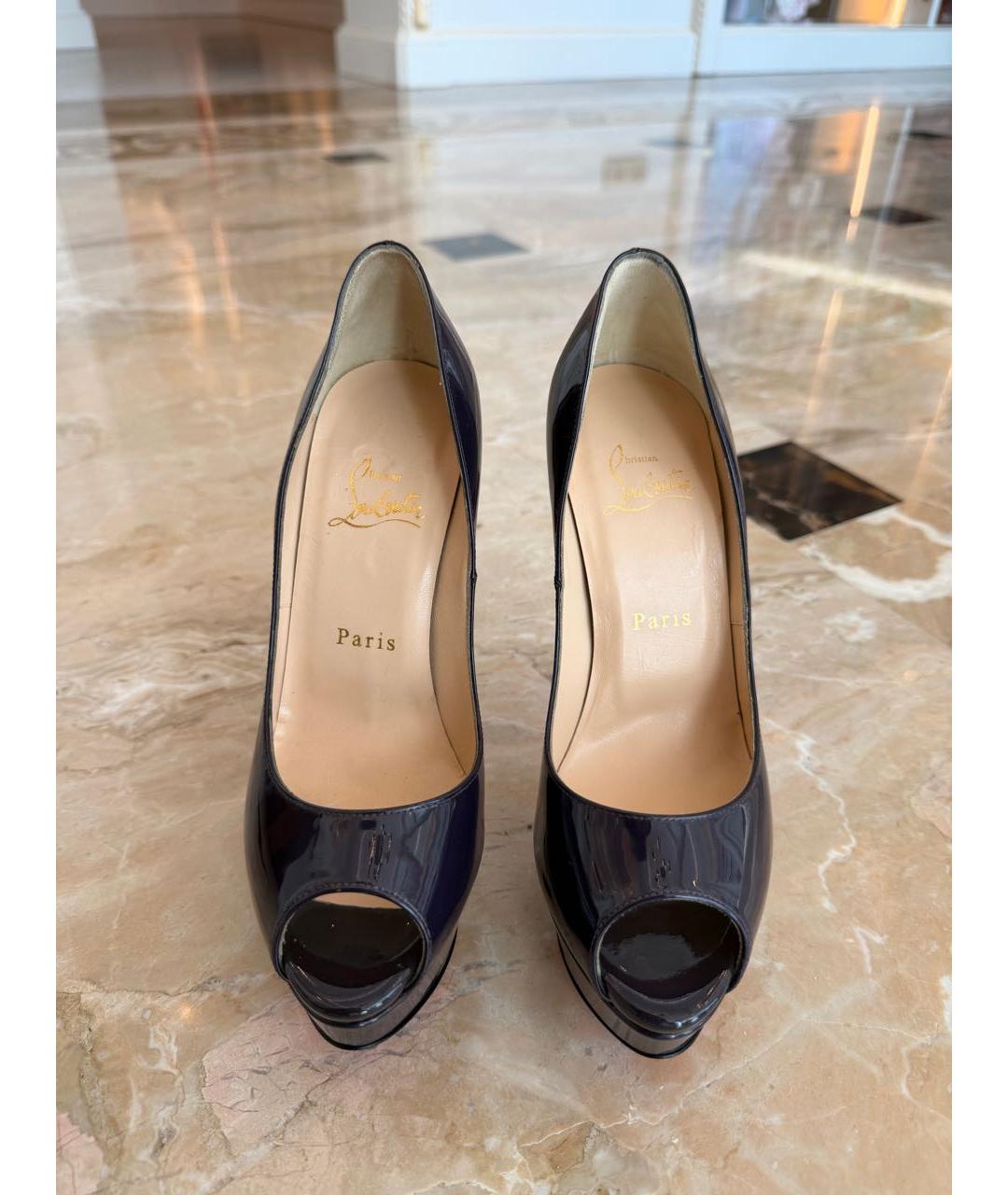 CHRISTIAN LOUBOUTIN Фиолетовые туфли из лакированной кожи, фото 2