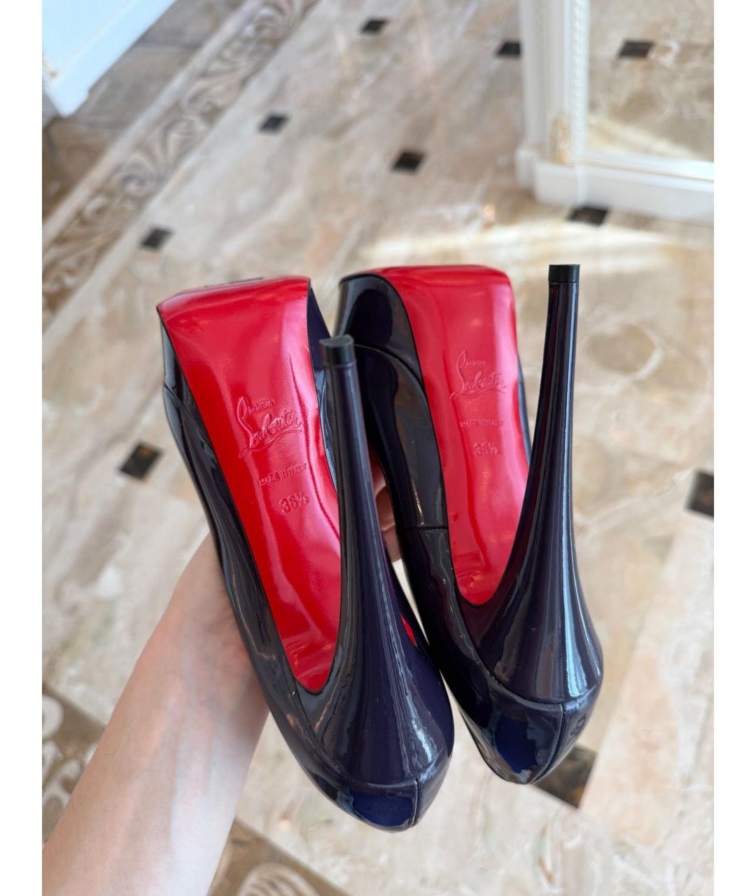CHRISTIAN LOUBOUTIN Фиолетовые туфли из лакированной кожи, фото 7