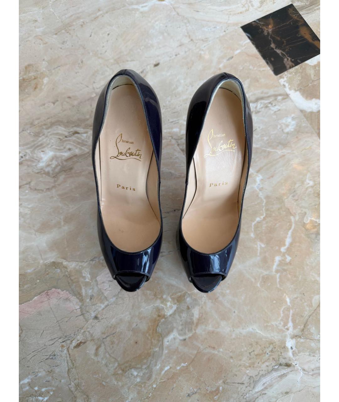 CHRISTIAN LOUBOUTIN Фиолетовые туфли из лакированной кожи, фото 3