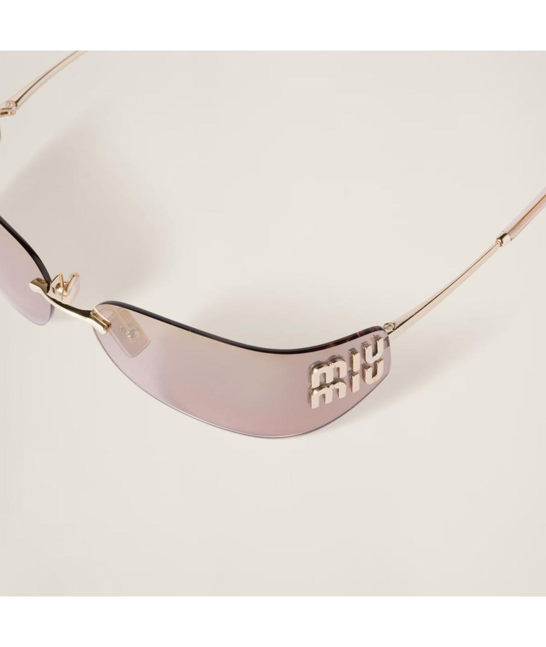MIU MIU Бежевые солнцезащитные очки, фото 5