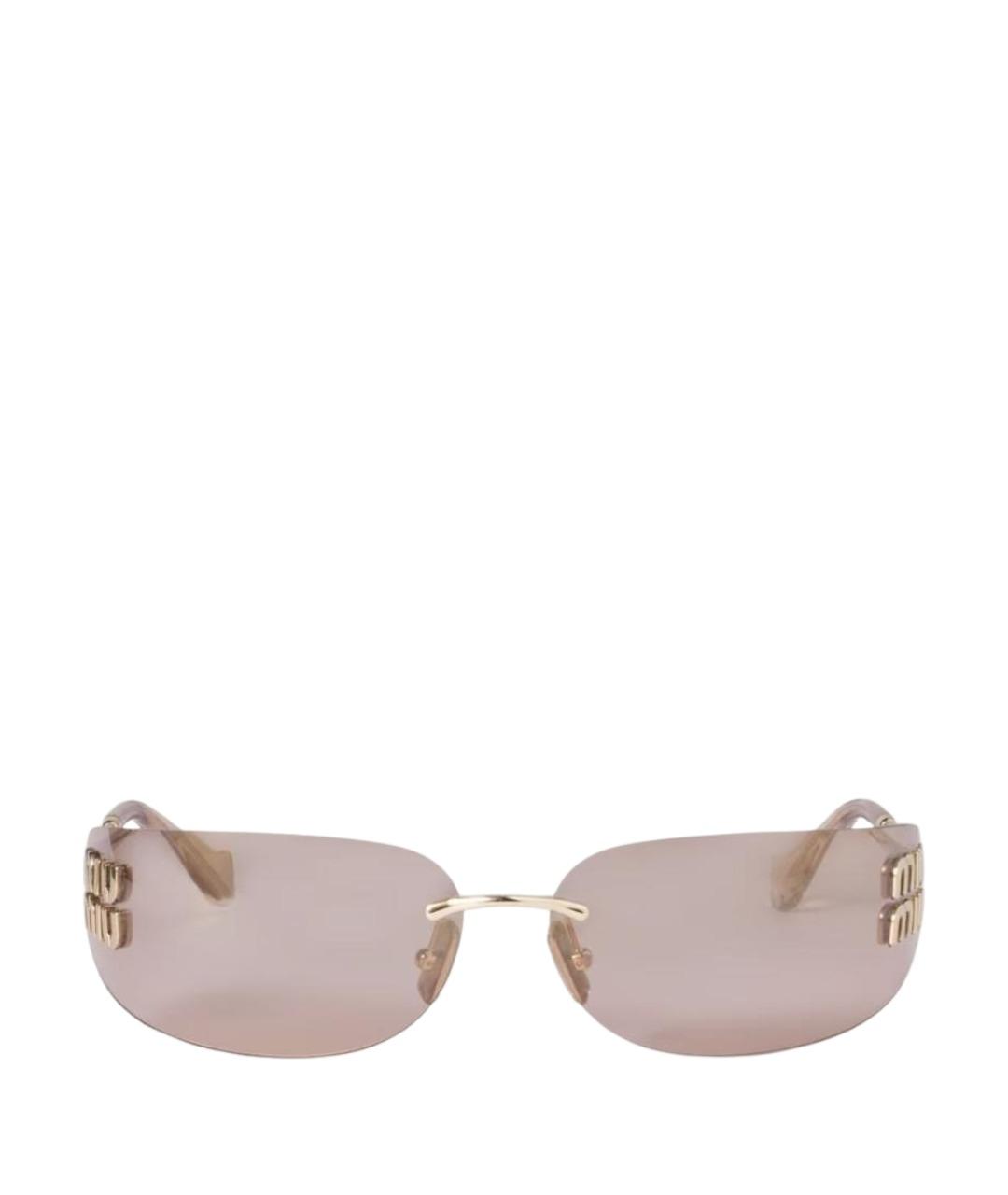 MIU MIU Бежевые солнцезащитные очки, фото 1