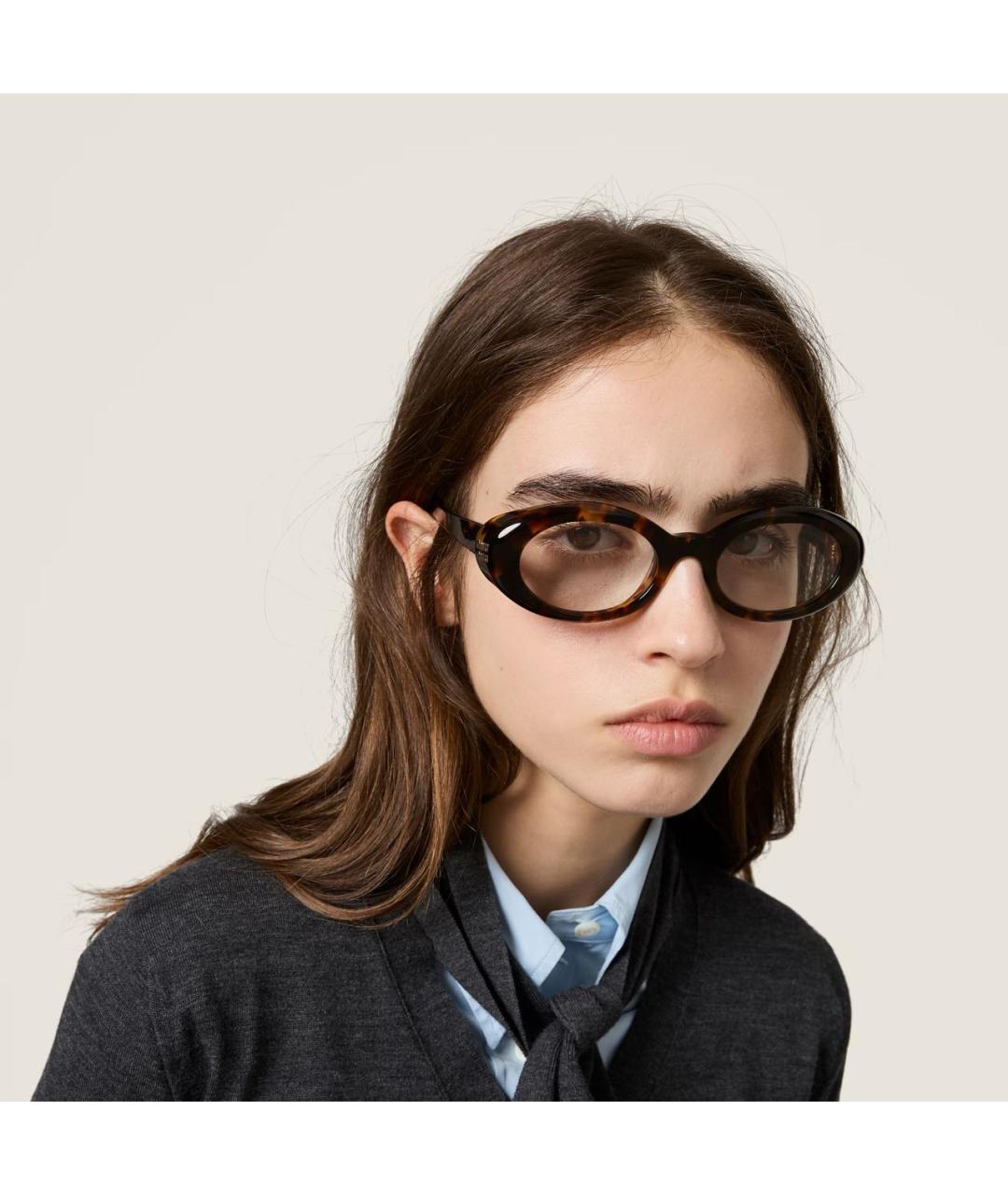 MIU MIU Коричневые солнцезащитные очки, фото 2