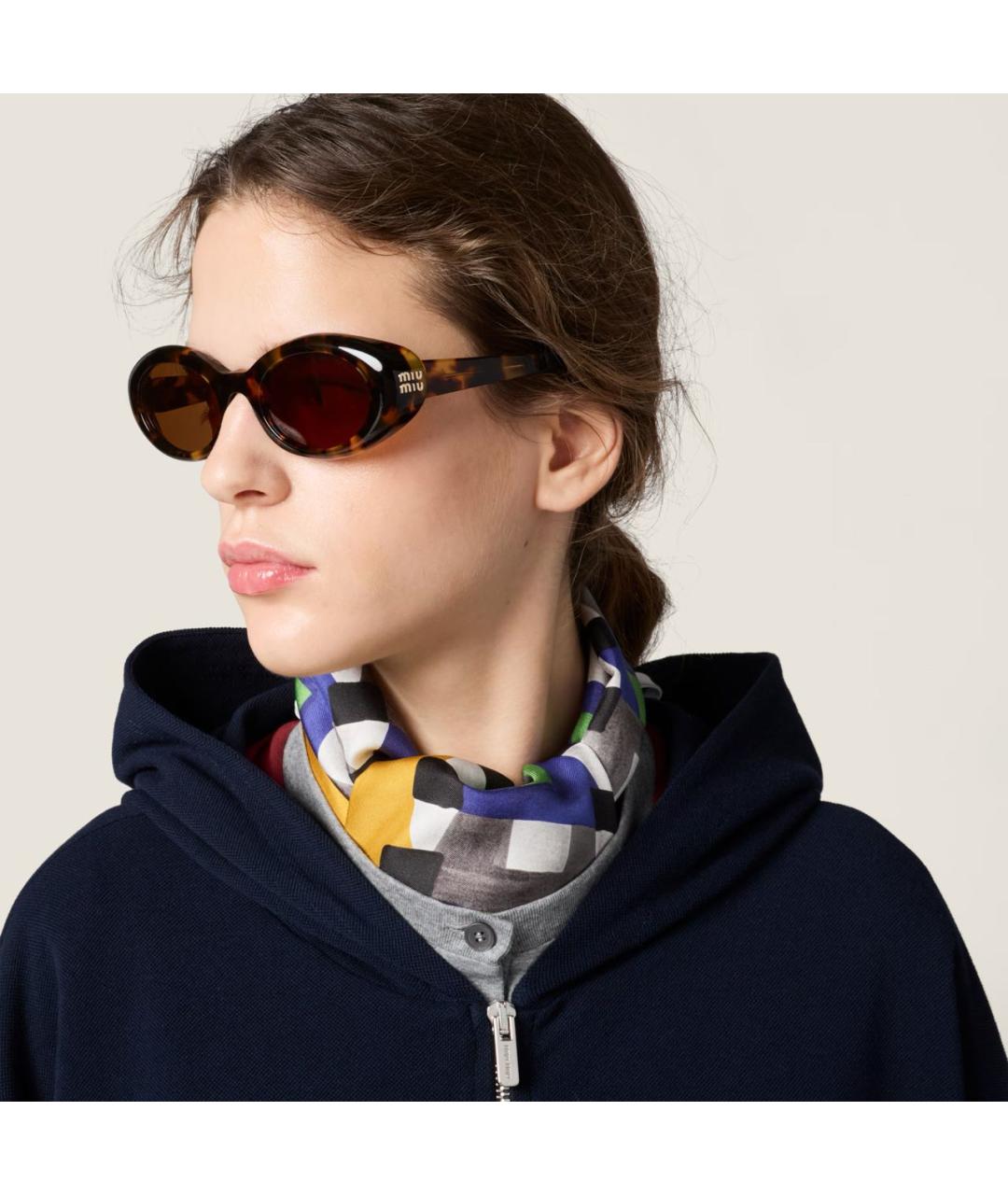 MIU MIU Коричневые солнцезащитные очки, фото 2