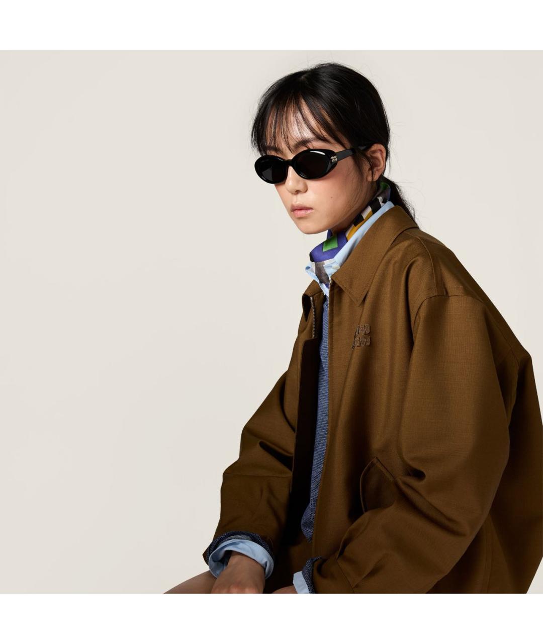 MIU MIU Черные солнцезащитные очки, фото 2