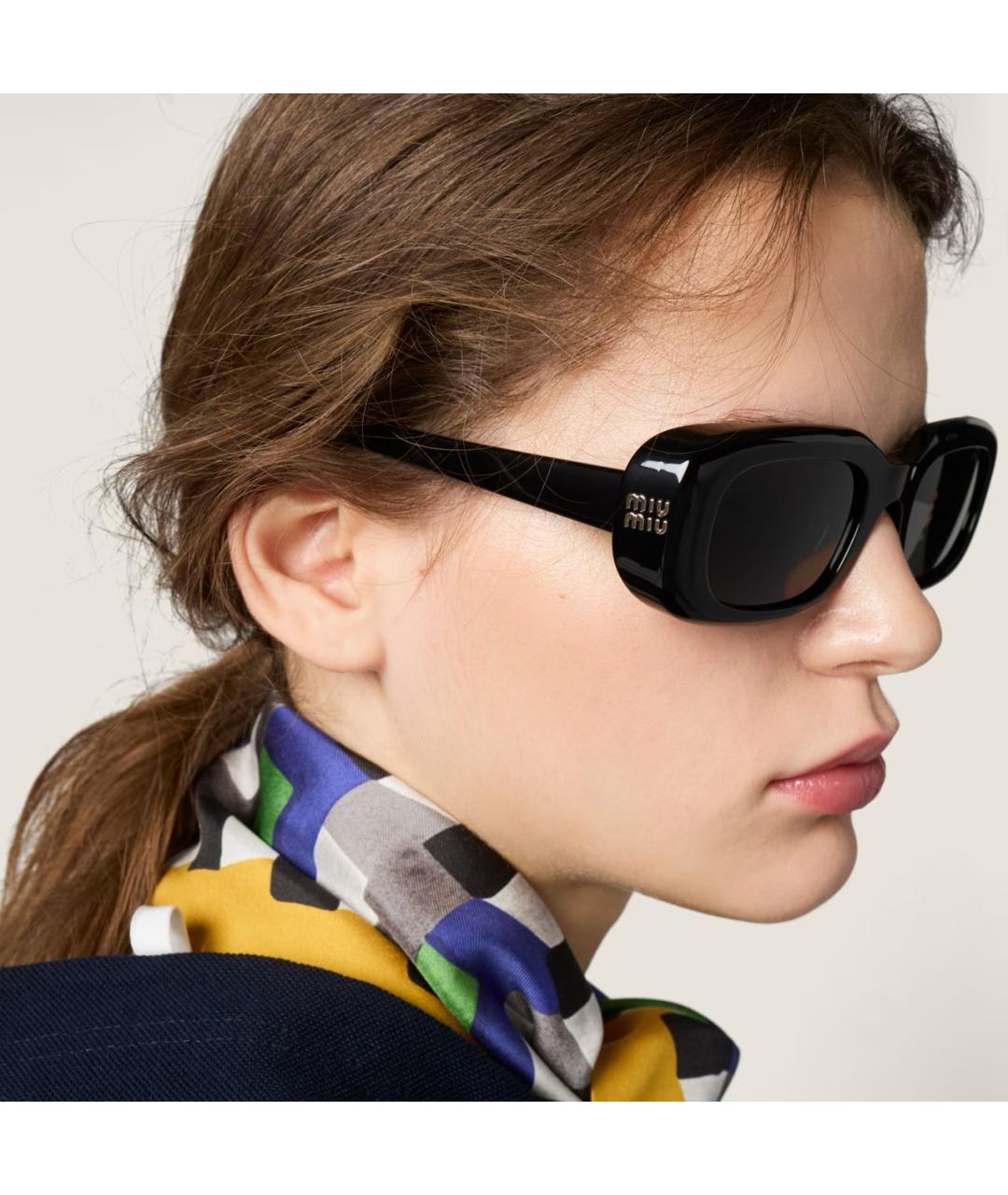 MIU MIU Черные солнцезащитные очки, фото 5