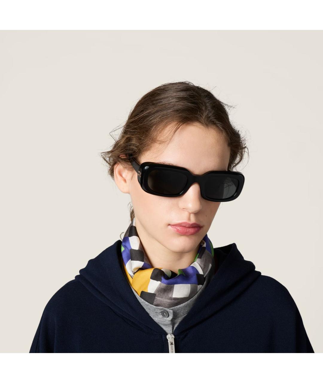MIU MIU Черные солнцезащитные очки, фото 2