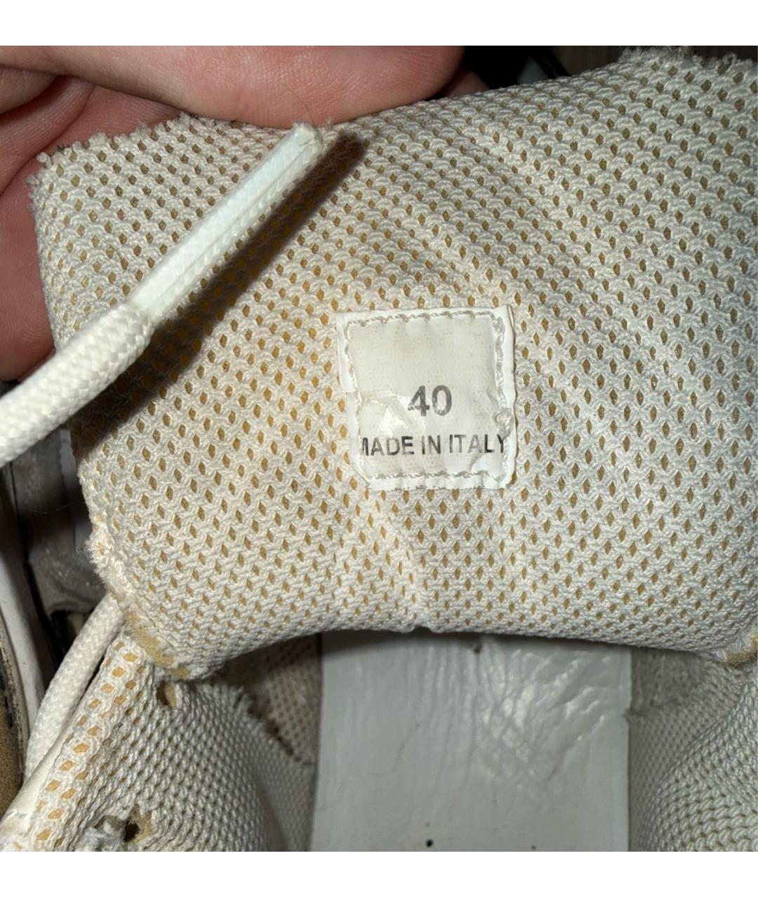 MAISON MARGIELA Белые синтетические высокие кроссовки / кеды, фото 7